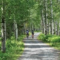 Cycling through Pt.Taillon National Park along Lac St. Jean, Quebec