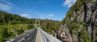 Suspension bridge to the former village of La Manche | Sherry Ott